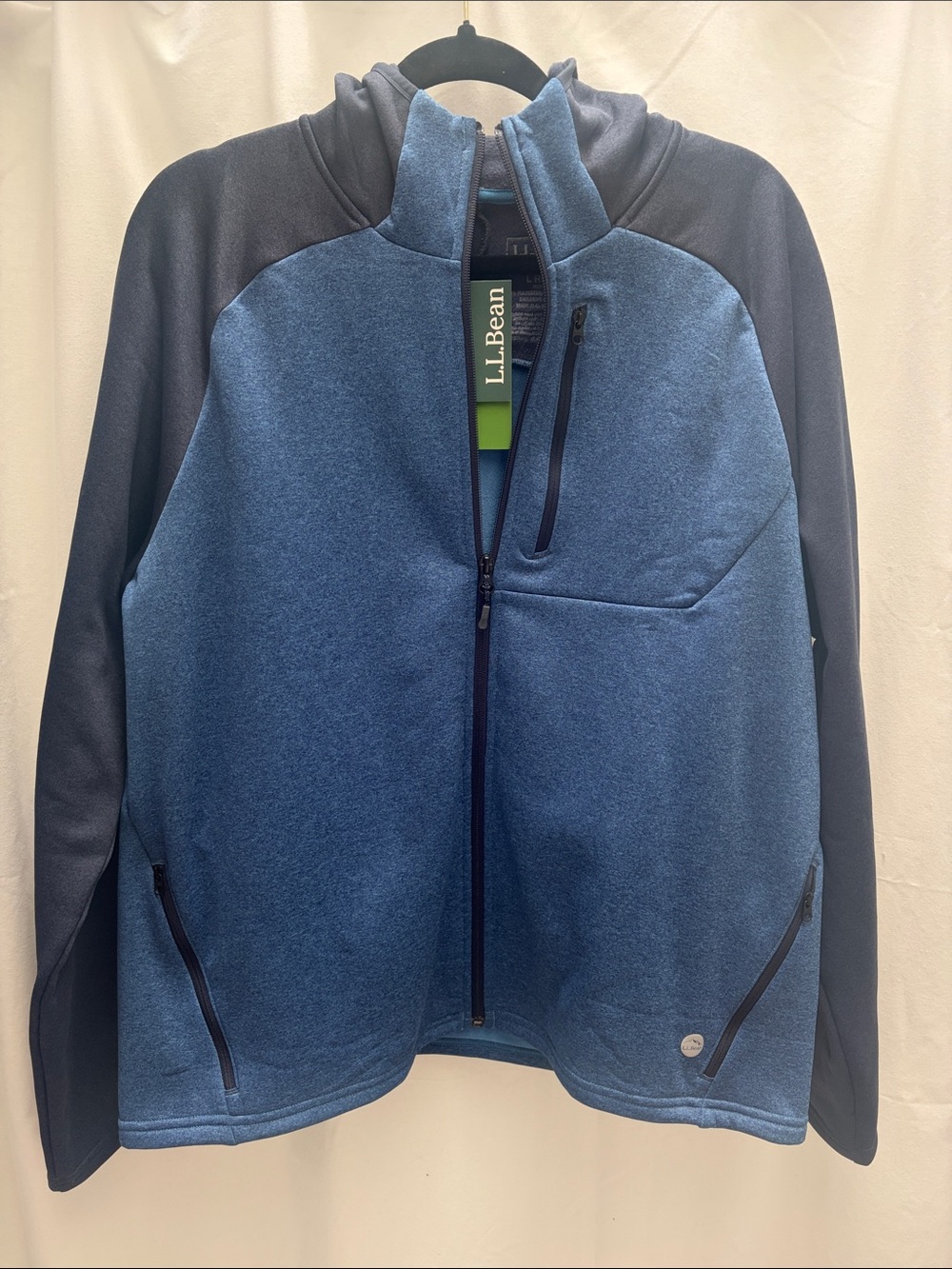 New men’s LL Bean mountain polyester fleece jacket, L
